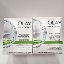 Olay Daily Facials Sensitive Clean Dry Cloths 2 Boxes of 33 Cloths each