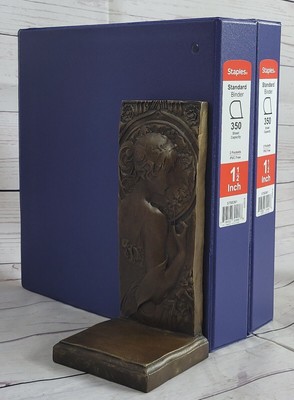 Signed Original Artwork by French Artist Milo Sexy Woman Bookends Sculpture