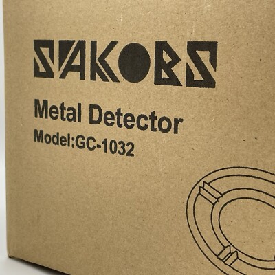 Sakobs Metal Detector Model GC-1032 Black Adjustable Waterproof Digital Display