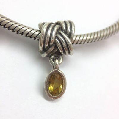 Pandora SILVER AND 925 ALE BEER QUARTZ TIED TOGETHER CHARM  - 790476BQ RRP£65!!!