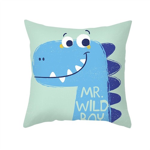 Cartoon Dinosaur Cushion Cover Soft Waist Throw Pillow Case Home Sofa Car Decor - Picture 13 of 29