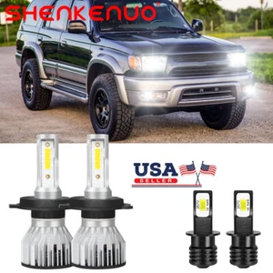 Pour Toyota 4Runner 1999-2002 6000K LED Phares + Ampoules de brouillard Combo Kit 4pc