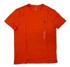 POLO RALPH LAUREN MEN'S T-SHIRT SHORT SLEEVE ORANGE PONY GREEN