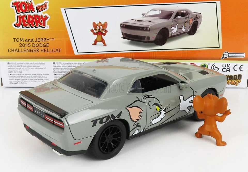 MODELLINO AUTO STATICO DODGE CHALLENGER COUPE 2015 TOM JERRY SCALA 1/24 - Immagine 2 di 4