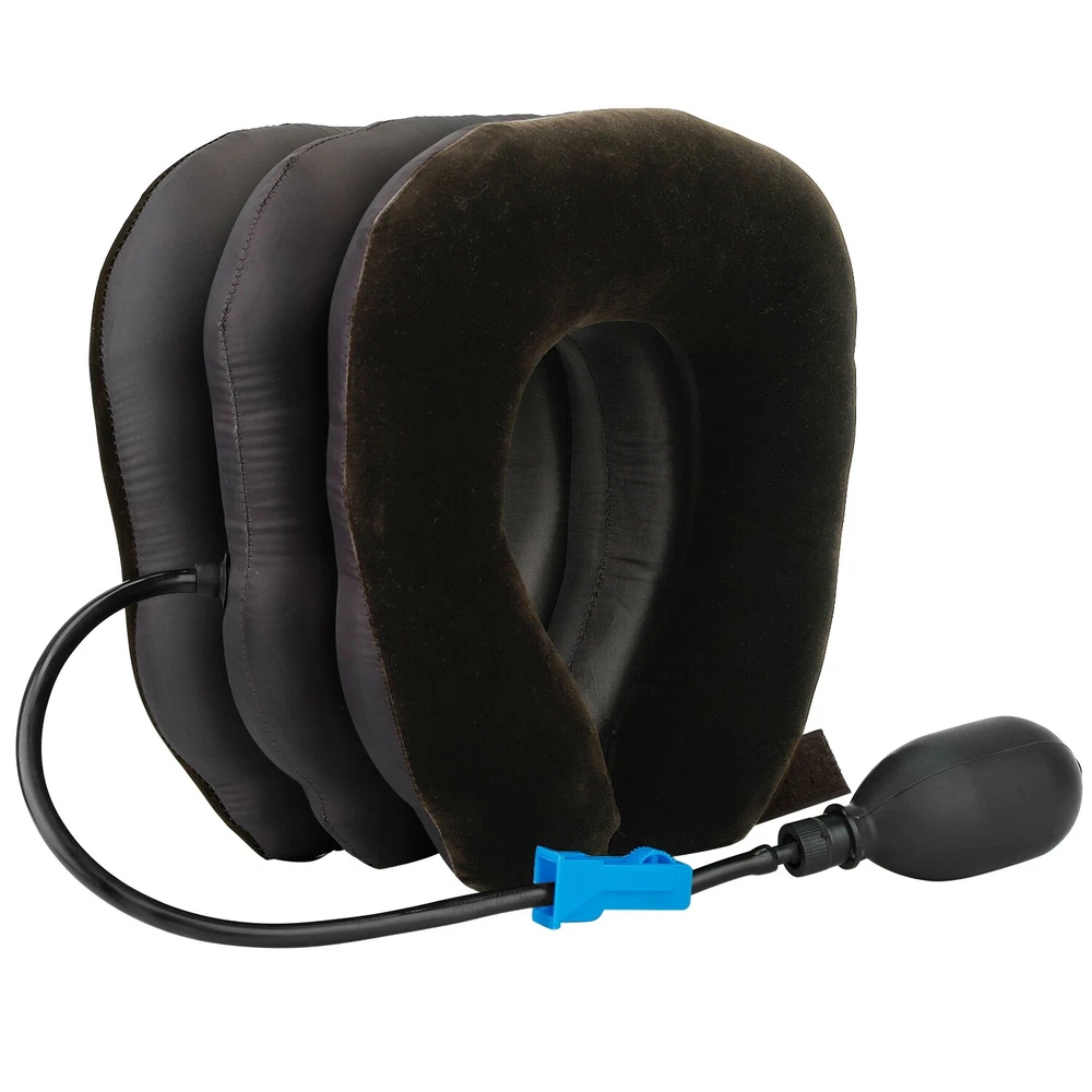 Inflatable Travel Pillow for Airplane – Neck and Spine Support with Pump  