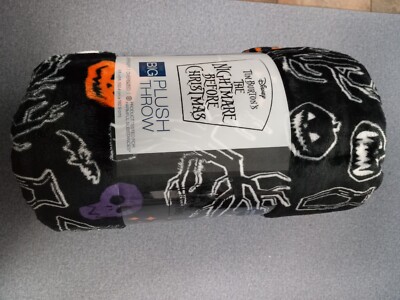 Disney The Nightmare Before Christmas Oversized Plush Throw Blanket 5 x 6 NEW!