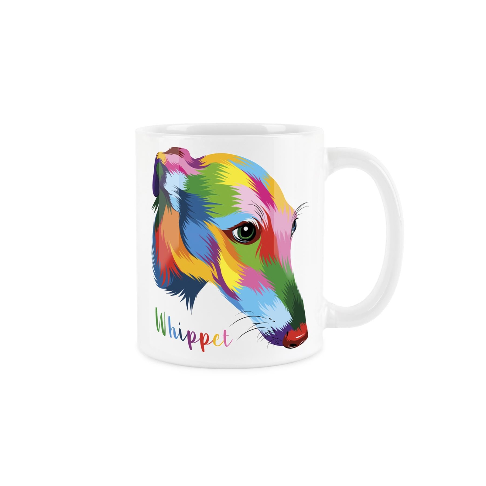 Whippet Dog Mug - Abstract Colourful Novelty Gift for Dog Lovers Ceramic Cup