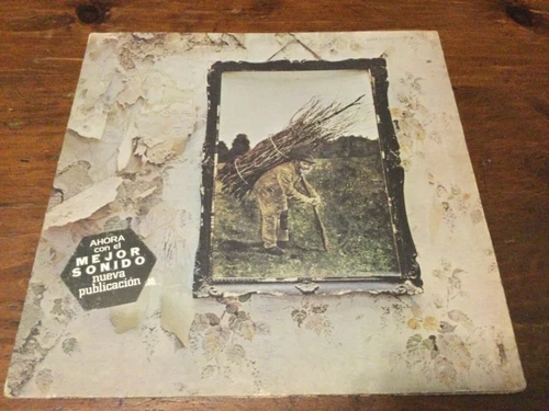 LED ZEPPELIN 4 ARGENTINA ORIGINAL 71 VINYL Spanish trucking HYPE STICKER