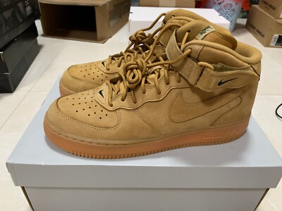 NIKE★AIR FORCE 1 MID '07 WB★FLAX/WHEAT Nike Air Force 1 Mid '07 WB Flax Wheat Gum Light Brown