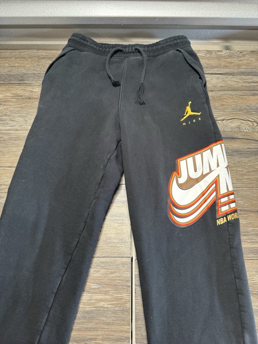 Nike Air Jordan Men's Jumpman Fleece Lined Jogger Sweat Pants Black Small