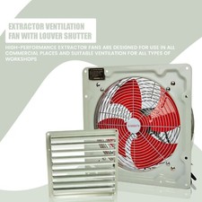 Industrial Commercial Metal Axial Extractor Heavy Duty Ventilation fan 12 16 "