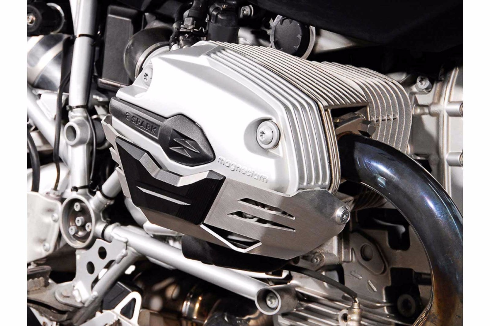 Protection de cylindre gris SW-Motech sabot moteur et pare-carter BMW R 1200 R 2007 2008 2009 2010