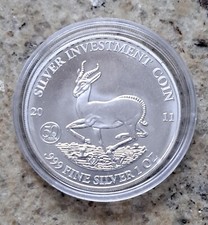 Malawi African Springbok 1oz Silver 2011 in Capsule "Krugerrand"