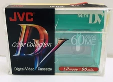 JVC Color Collection Mini Digital Video Cassette 60ME, LP mode: 90 min. Sealed