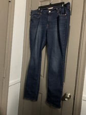 Women's Levi's 414 Classic Straight Stretch Blue Jeans Size W33 L34