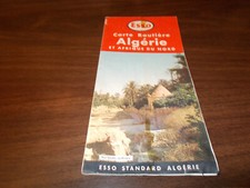 1956 Esso Algeria Vintage Road Map