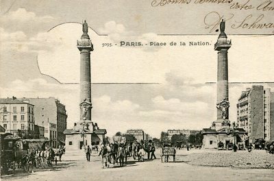 PARIS Place de la Nation Single Back Way
