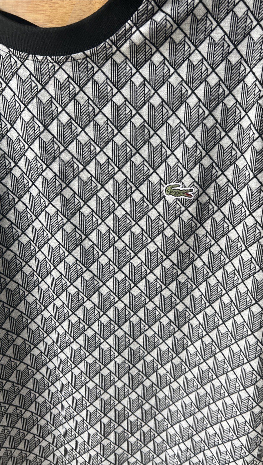 NWOT Lacoste Men’s Matching Set Shirt XL  Shorts XL 32 - 40 Black White Tennis thumbnail 4