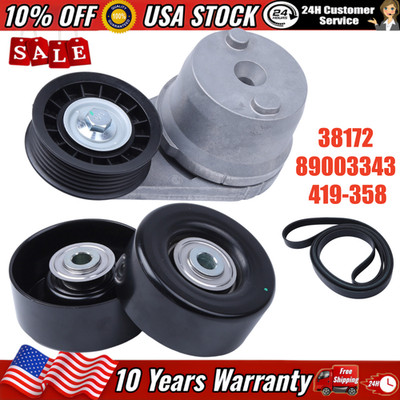 Serpentine Drive Belt Tensioner Kit for Chevrolet Silverado 6.6L D-iesel 2002-10