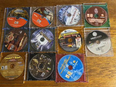 Lot Of 30 Mixed PC DVD-ROM Games Mystery & Hidden Objects Lot 1