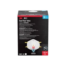 NEW!  3M 8511 N95 Mask Box of 10 Particulate Respirators w/ Cool Flow Valve