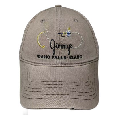 Ouray Baseball Cap Brown OS Strapback Jimmy's Idaho Falls Fishing Cotton Hat