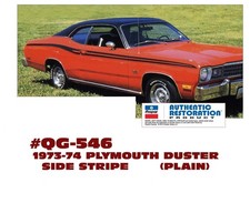 Qg-546 Plymouth Duster 340 Side Stripes 1973-1974 - Plain - No Number