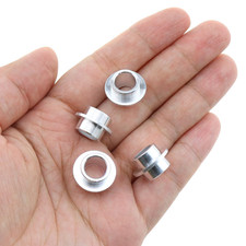 16PCS Roller Skate Bearing Spacer 8Mm Silver Aluminium Alloy Shaft Spacer Inl...