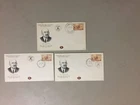 Three 1949 Israel fdc postal stationery cancel in :TEL AVIV,REHOVOT,BEER YAADOV