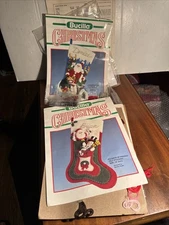 Bucilla 18" Felt Christmas Stocking Kit 8251782519 /Reindeers And Santa  Norman