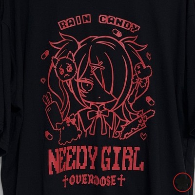 NEEDY GIRL OVERDOSE Ame-chan Pixel Art T Shirt SPINNS Collaboration Japan