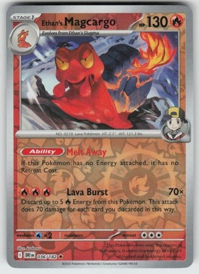 PO-03 Reverse Holo Ethan's Magcargo 036/182 Rare SV10: Destined Rivals