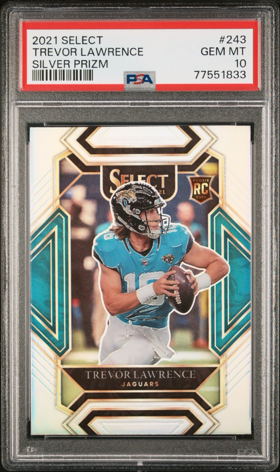 2021 SELECT TREVOR LAWRENCE CLUB LEVEL SILVER PRIZM RC #243 PSA GEM MT 10!!!