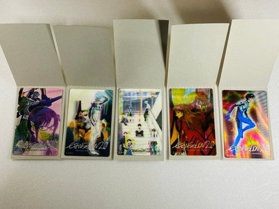 Evangelion 3D Card 5 Types Complete Set Rare Bandai Japan Limited