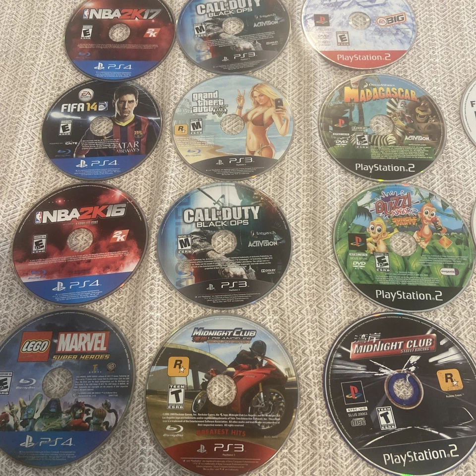 Lote Mixto Solo Disco Videojuego - PS2 PS3 PS4 - 15 Juegos en Total LEER Foto 3 de 4
