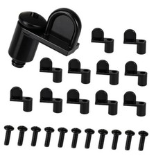12 Pack Inch Window Screen Clip with Screws, Storm Door Clips for Glass 5/16
