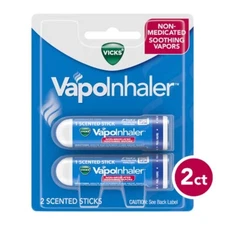 Vicks VapoInhaler Non-Medicated Portable Nasal Inhaler - 2ct