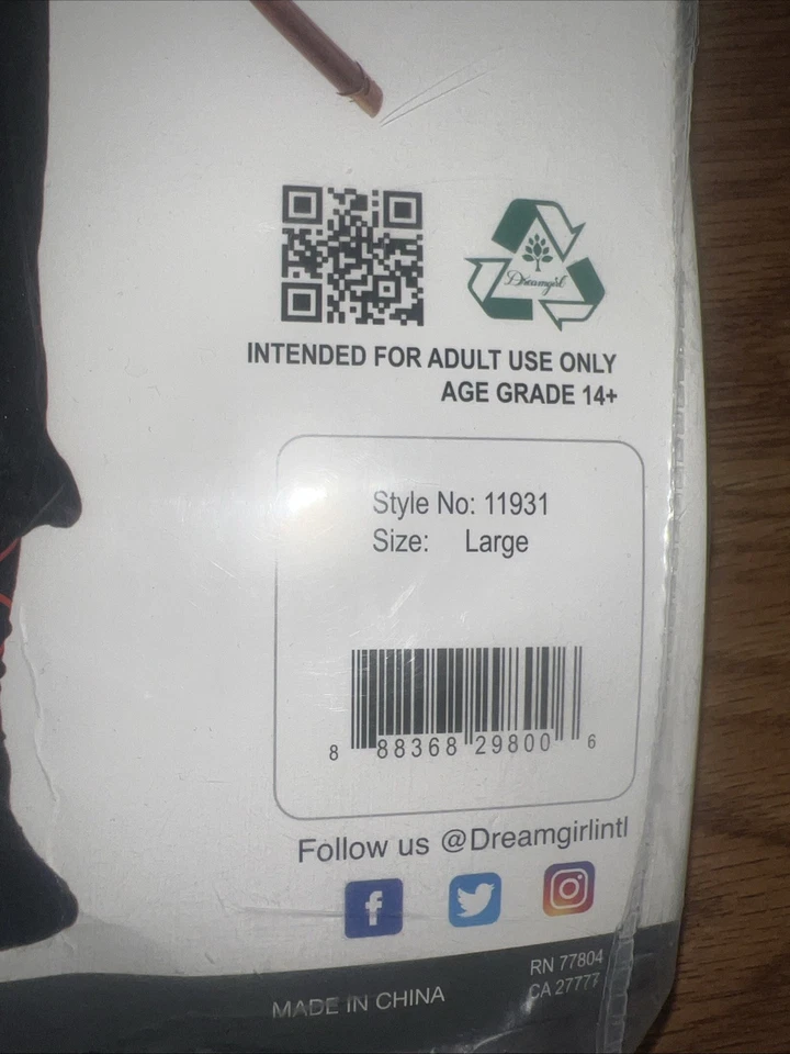 Men's Sexy Ninja Costume L dreamguy Halloween dragon shirt gloves Obi belt Pants - Image 2 of 3