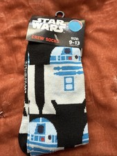 Star Wars R2 D2 Crew Socks Size 9 - 13 NWT DISNEY NEW