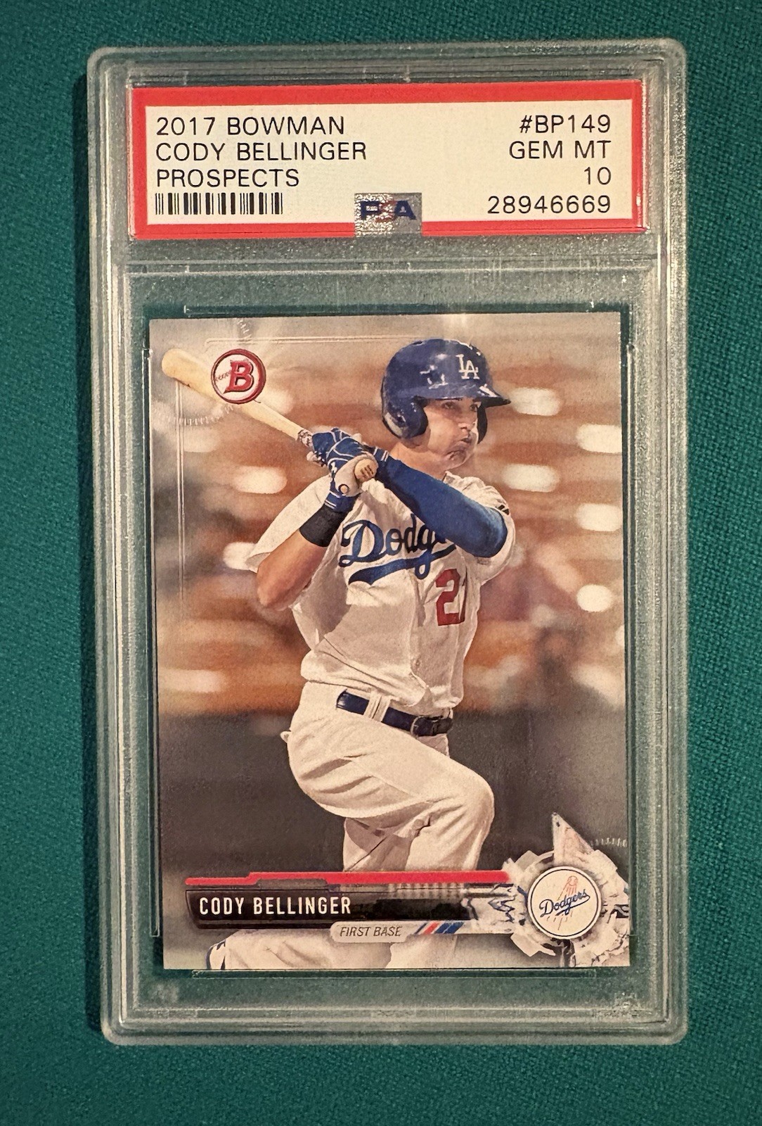 2017 Bowman #BP149 Cody Bellinger Prospects PSA 10 GEM MT Dodgers