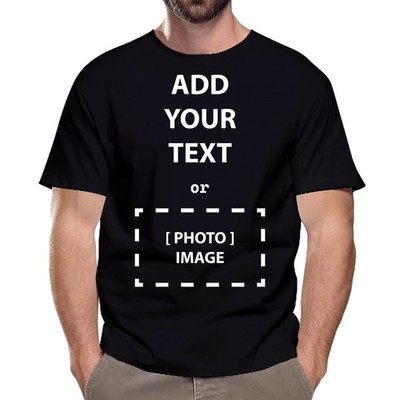 Add Your Photo/Text Custom T-Shirt, 100% Cotton Unisex Tee, Personalized Gift