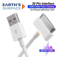 30 Pin USB Charging Cable for iPhone 4 4S 3GS iPad 1 2 3 iPod