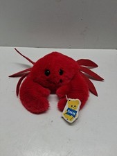 Dakin Red Crab Plush With Tag Small HTF Vintage Stuffed Animal