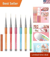 Nail Art Brushes Set,6PCS Nail Art Liner Brushes For Gel Nail polish Design p...