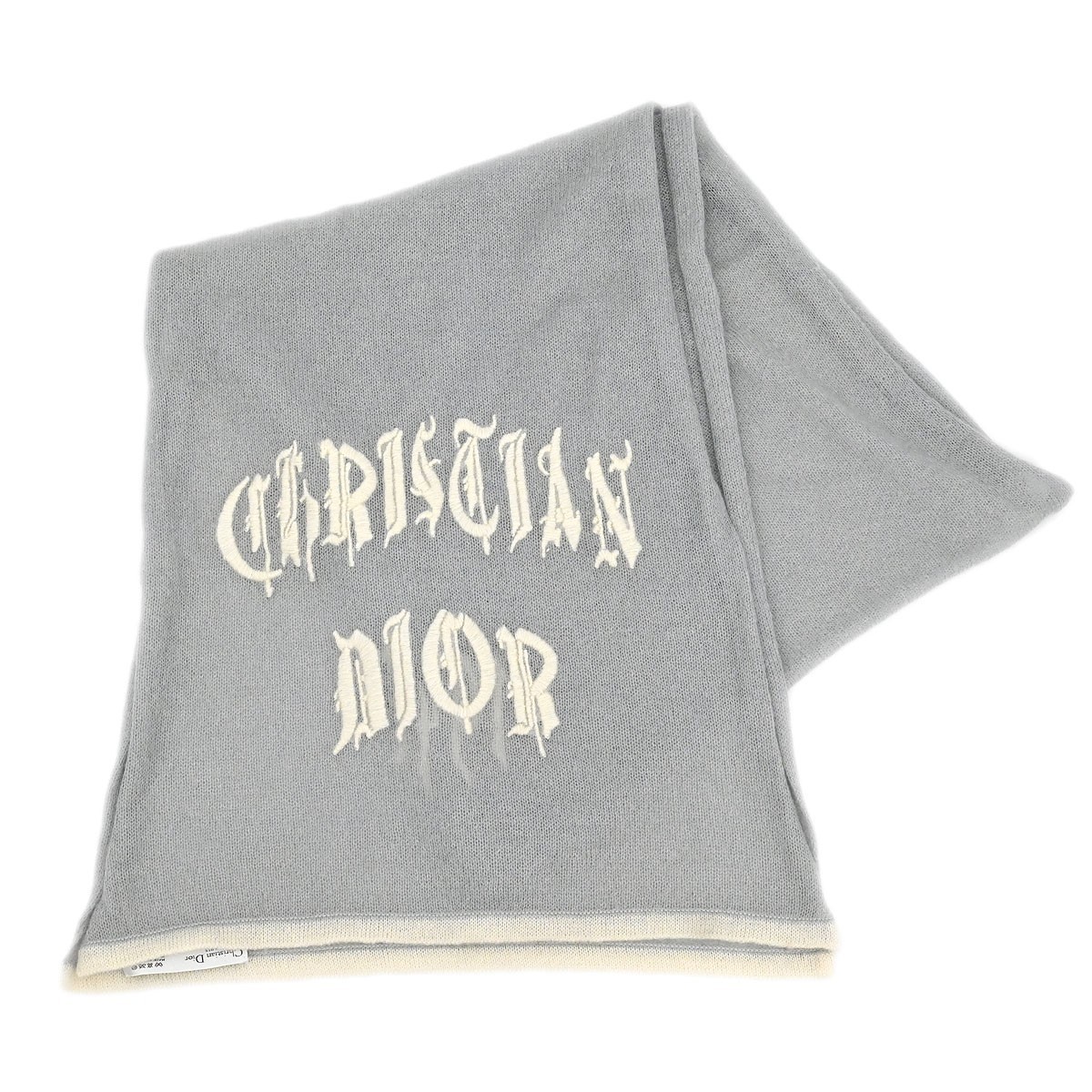 Christian Dior Gray Scarf Stole Small Good 126558