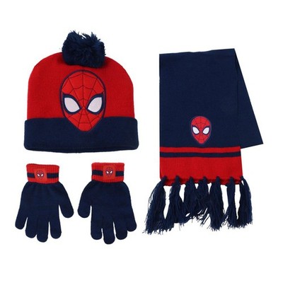 Spiderman Kids 3 Piece Hat & Scarf & Gloves Set