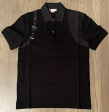 ALEXANDER MCQUEEN - Black Harness Strap Polo Shirt - Made in Italy - S - NEW