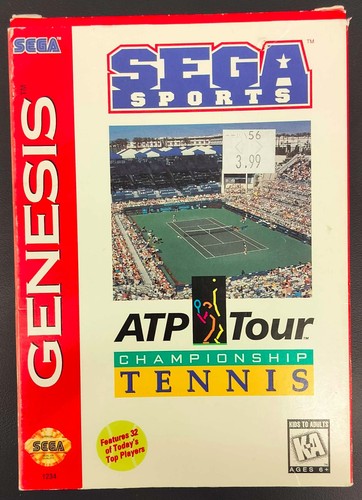 ATP Tour Championship Tennis (SEGA Genesis) Authentic Cardboard BOX ONLY