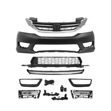 For 2013 2014 2015 Honda Accord Front Grille Set W Front Bumper Cover Chrome For 2013 2014 2015 Honda Accord Front Grille Set W Front Bumper Cover Chrome