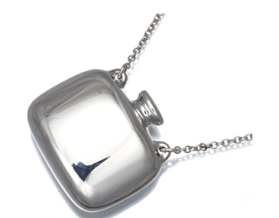 Tiffany & Co. Elsa Peretti Bottle Square Pendant Silver 925